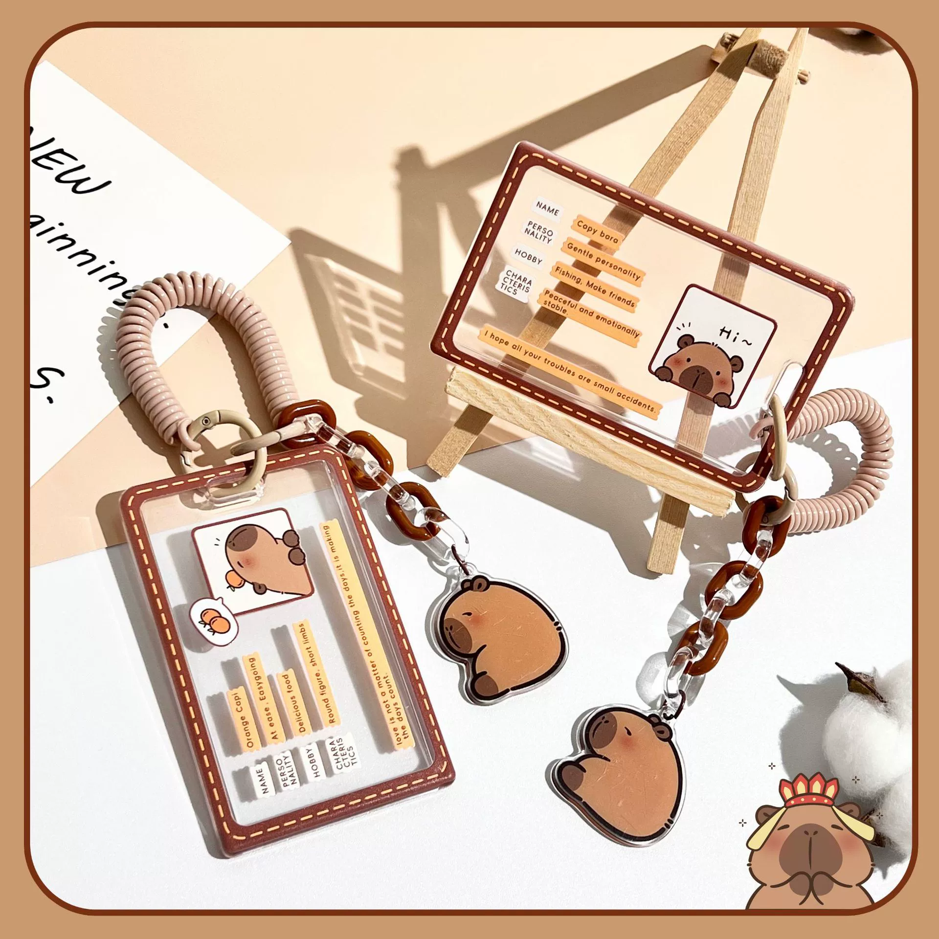 Новый набор карточек карты карты карты карты мультфильм студенческий кампус пара блокирует информацию прозрачный чехол для хранения документов