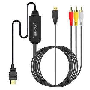 Конвертер AV в HDMI Кабель-переходник AV2HDMI HD RCA в HDMI Телевизор к проектору