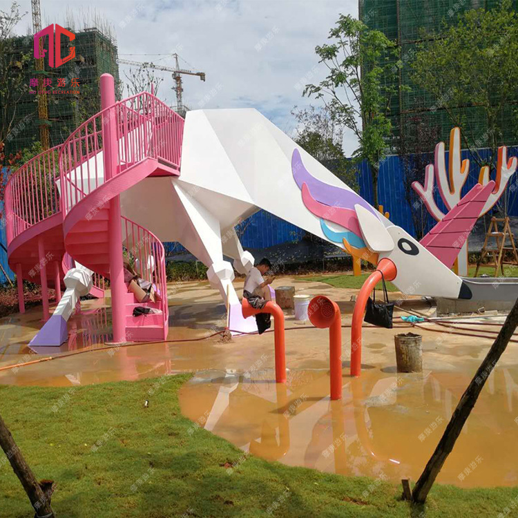 Multicolored Elk Stainless steel combination Slide outdoors Scenic spot Park Residential quarters kindergarten Non-standard customized Manufactor