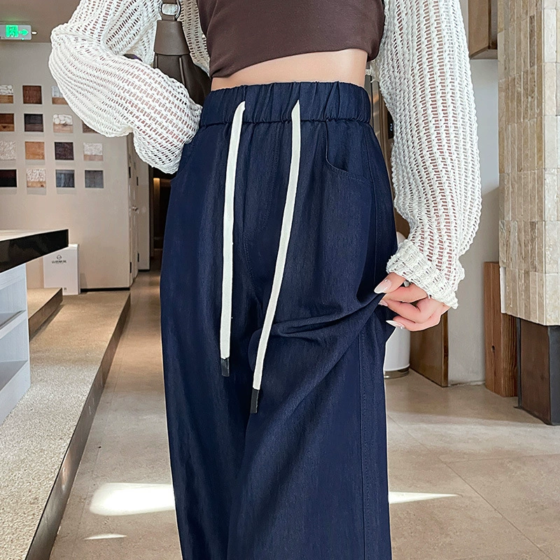 Spring trousers, jeans for leisure, fitted, plus size, high waist