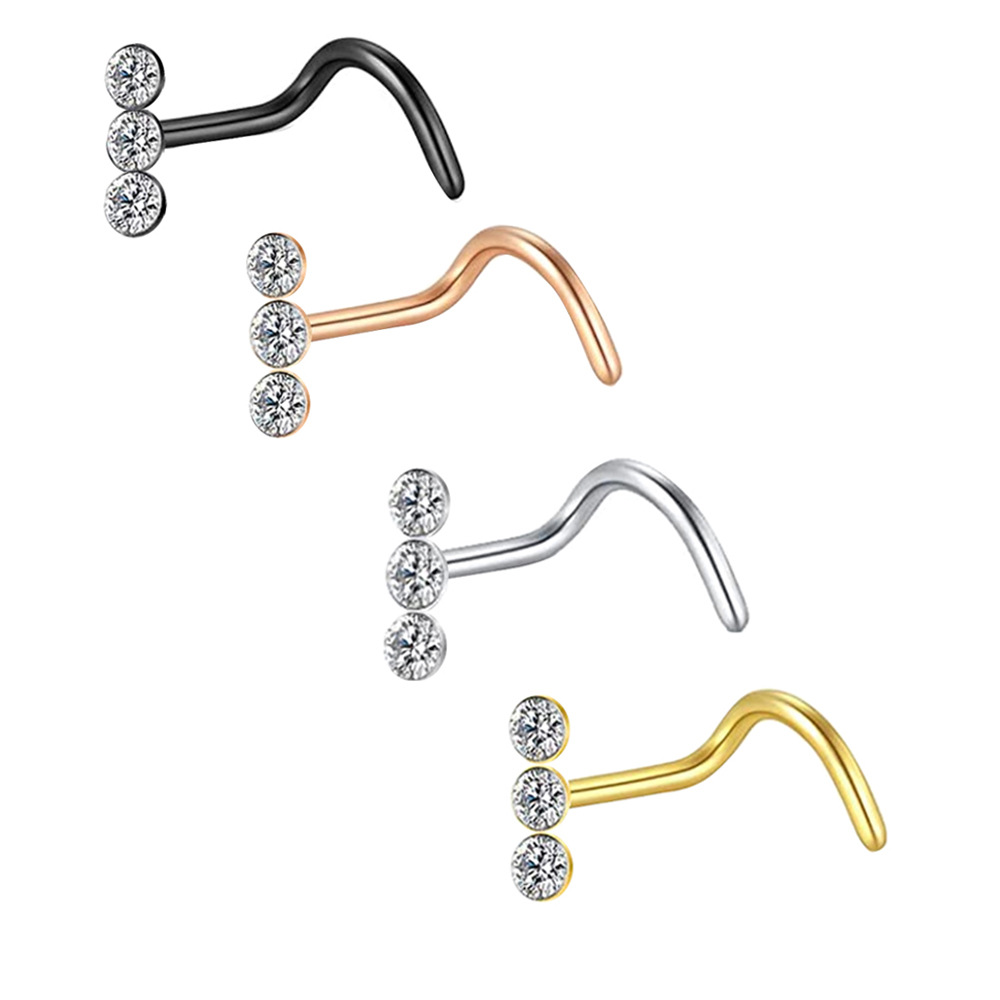 Simple Cactus Design Titanium Steel Lip Ring Lip Barbells Ear Stud Ear Lobe Nose Eyebrow Jewelry Set detail image 5