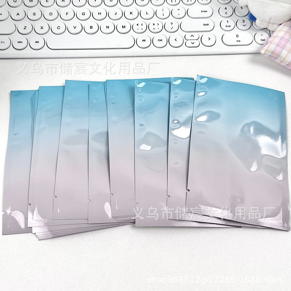 Bolsa de regalo de bolsillo plano azul degradado Rosa ins tarjeta pequeña titular de la tarjeta de mano Tarjeta de Cuenta de embalaje bricolaje sorpresa bolsa ciega bolsa de sellado térmico