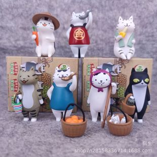 Tide Play Blind Box Кошачий овощной рынок 7 милых кошек, покупающих овощи