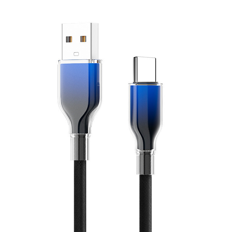 透明な氷の結晶携帯電話織りデータケーブル Apple 1516 Huawei Xiaomi 携帯電話超高速充電データケーブルに適しています|undefined