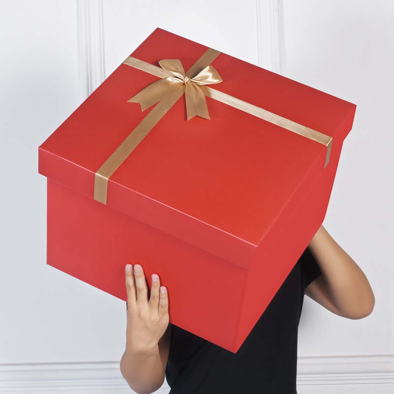 红色礼盒大生日空盒篮球礼品盒子大号礼物盒男女生款特大包装盒