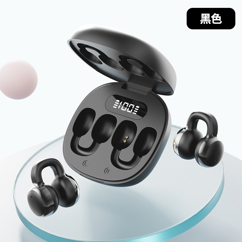 完全ワイヤレスBluetoothイヤホン卸売2024年越境新作イヤークリップ型充電ケース付き貿易|undefined