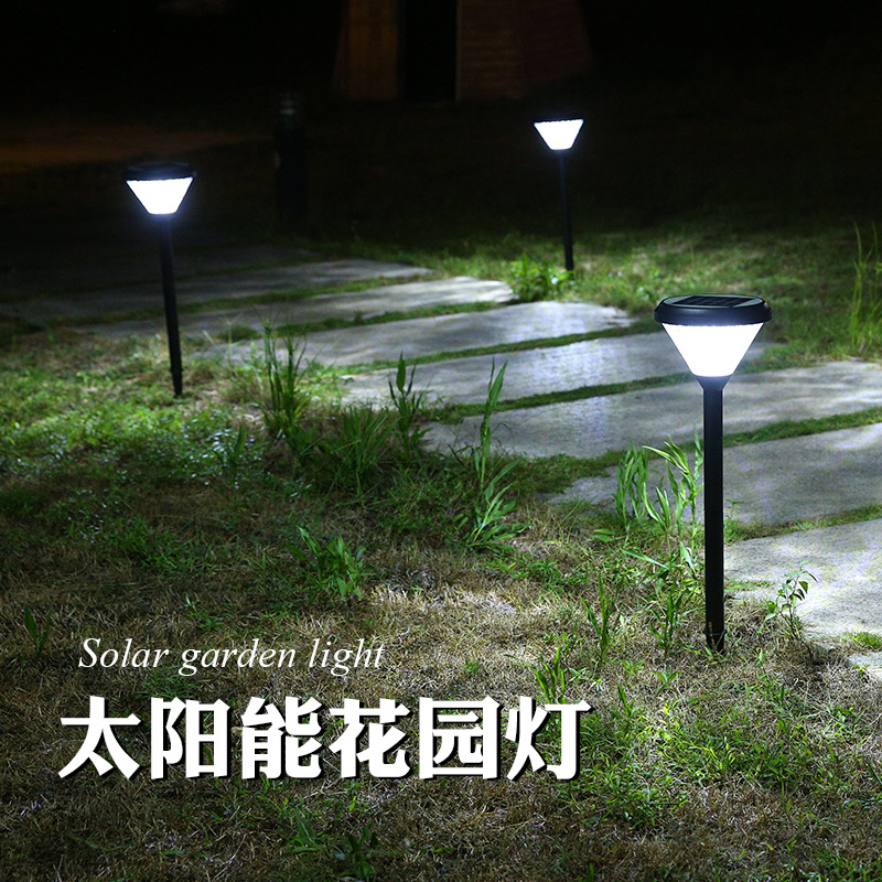 跨境供应家用太阳能花园灯智能光控水纹款草坪灯防水太阳能庭院灯