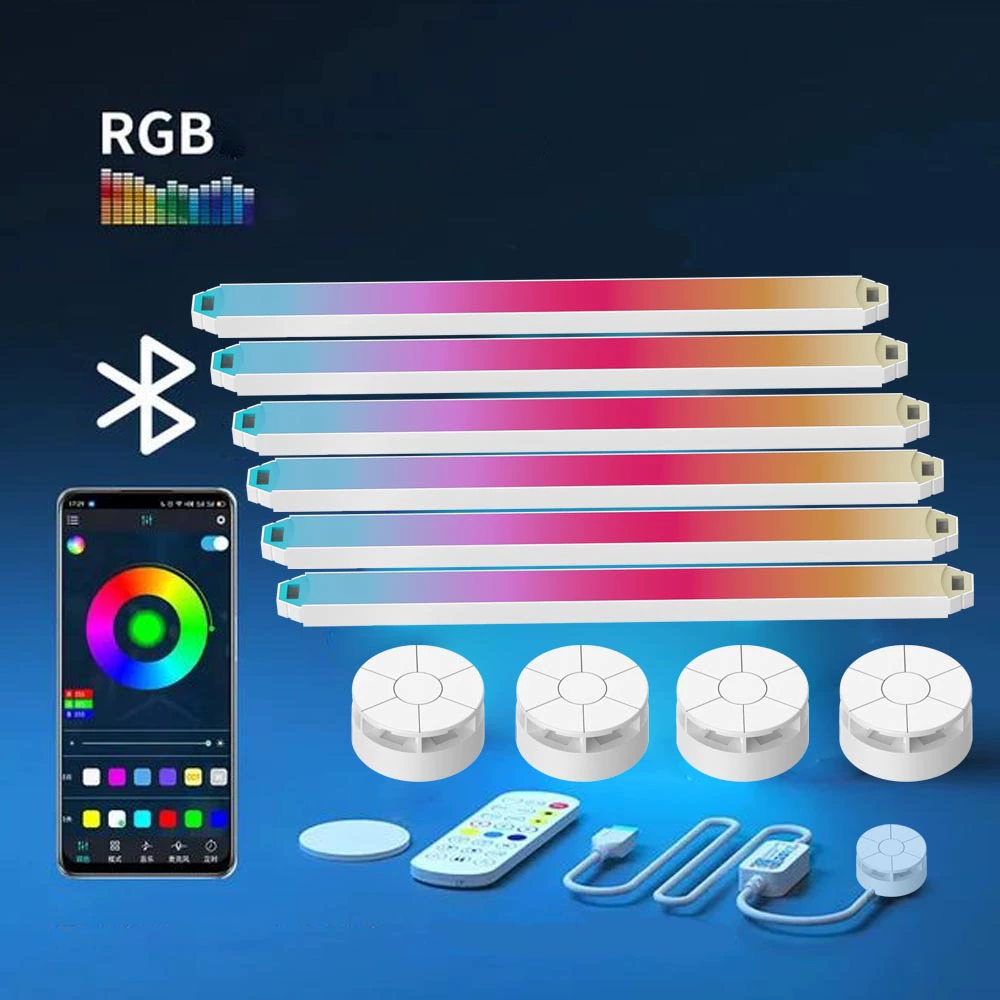 Умная RGB квантовая лампа — светильник из прядей созвездий, Bluetooth/Wi‑Fi, модульная 1–15 элементов