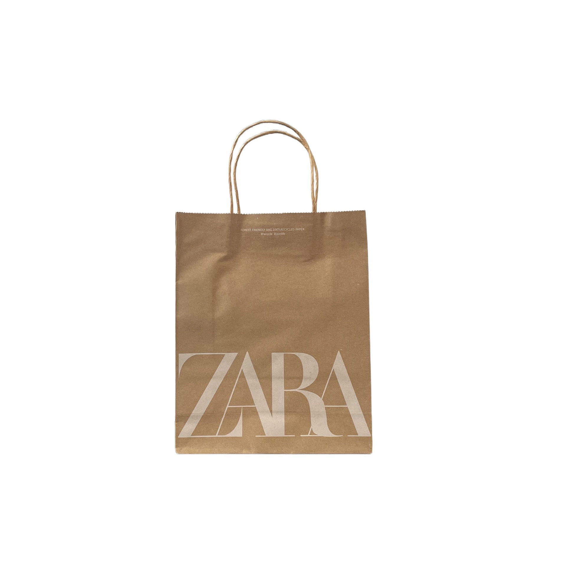 Бумажный шоппер ZARA, подарочный пакет ручной, крафт‑пакет большого, среднего и маленького размера