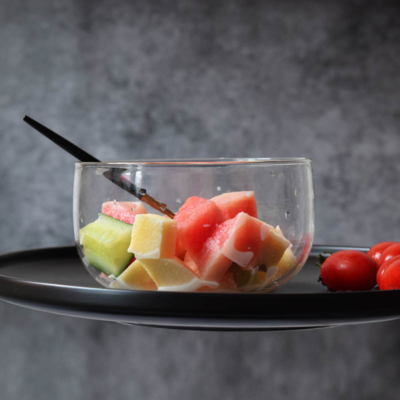 High borosilic glass transparent salad bowl instant noodle bowl cold…