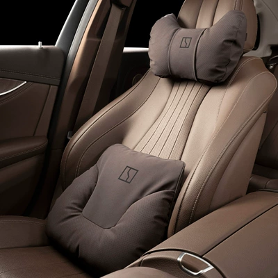 Lumbar Support Zeekr X Accessories: Headrest - horn-style-mocha-brown-extreme-krypton-one-headrest-one-waistrest-each