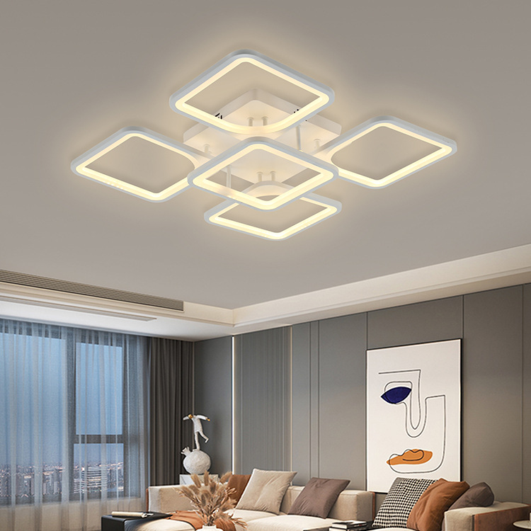Diseño nórdico de alta calidad dormitorio comedor sala de estar minimalista modulable luces de techo cuadrada LED