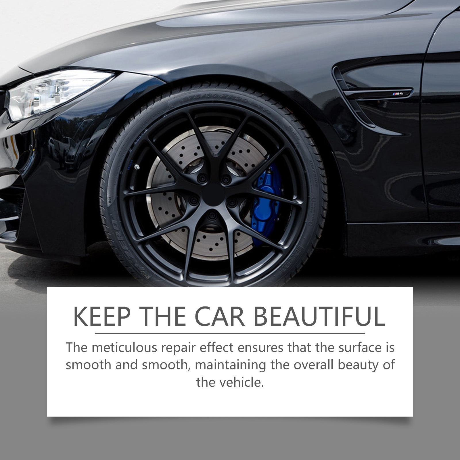 Homonth Black Car Wheel Scratch Repair Pen Car Paint Scratch Removal and Repair Touch-Up Pen