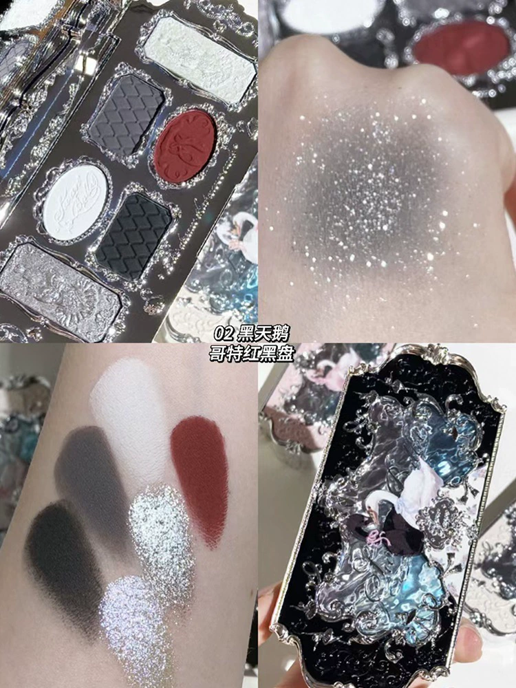 Палетка теней для век Flower Knows Swan Ballet Liquid Eye Shadow Pearly Fine Spark