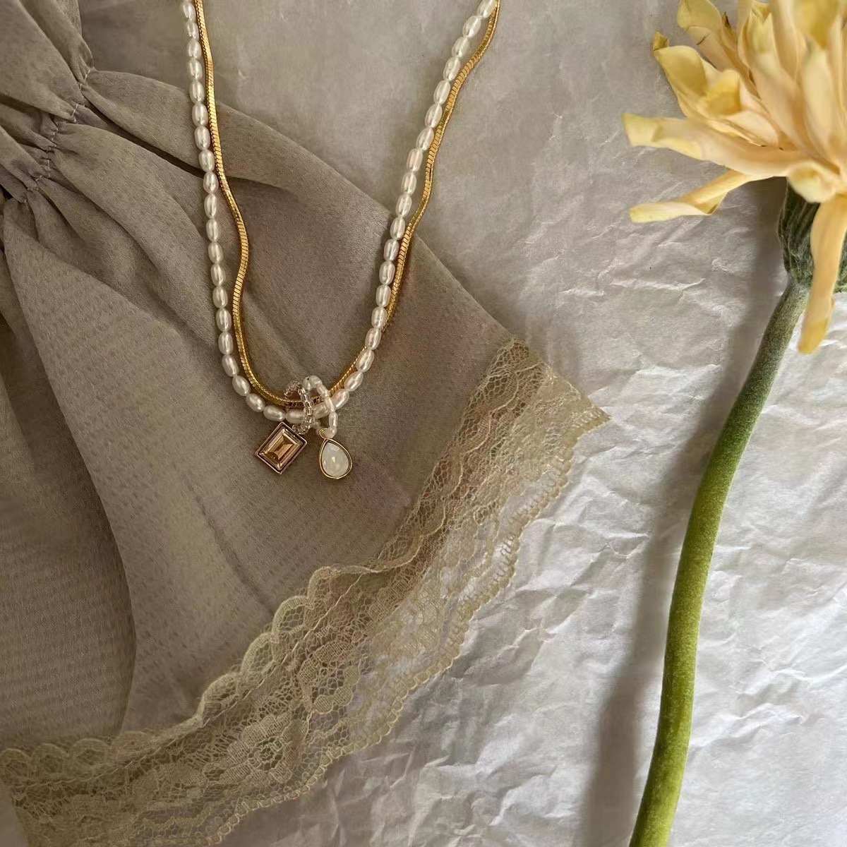 Retro Geometric Copper Plating Pendant Necklace 1 Piece