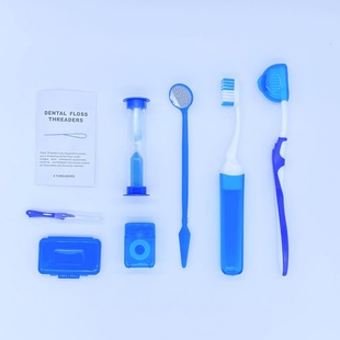 Oral care orthodontic set orthodontic wax soft bristle toothbrush interdental brush dental floss retractor orthodontic care 7-piece set