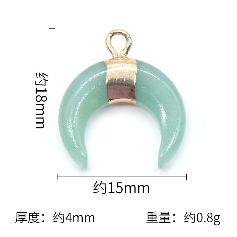 粉晶ミニ三日月ペンダント金牛角C形月ペンダントdiyネックレスイヤリングアクセサリー材料|undefined