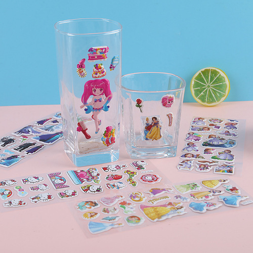 Children's stickers wholesale 3D three-dimensional stickers animation stickers reward stickers bubble stickers Children's Day small gifts