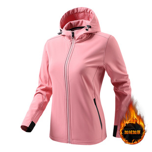 Soft Shell Stormsuit Windproof Waterproof Warm Fleece Outdoor Cold-proof Clothing Hooded Thickened Cross-border Shark Skin Tactical Clothing