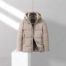 龙达【专柜同款】男士时尚连帽（可拆卸）加厚保暖羽绒服DT16603D