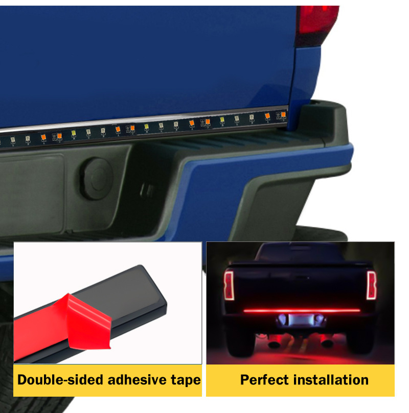 Cross-Border Hot-Selling Car Trunk Lights, Pickup Truck Lights, Multi-Function Warning Lights, Rear Brake Streamer Lights, Car Modification