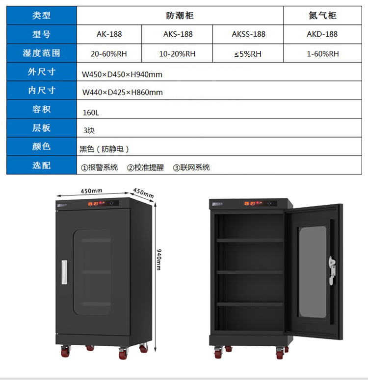 ICチップ防湿キャビネット 310リットル 低湿度電子防湿キャビネット インテリジェント窒素充填 酸化防止 静電気防止 窒素キャビネット|undefined
