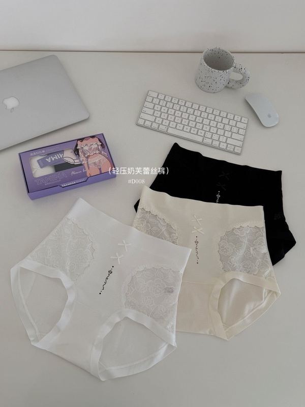 TAMIMA她密码花蕾轻压裤系列蕾丝提花舒适包臀中高腰内裤盒装女|undefined