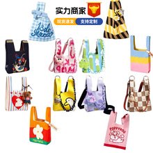 新款现货手提针织包小众设计针织手提包托特包定制手拎针织背心包