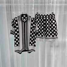 25上新跨境男士短袖短裤衬衫套装民族风夏季沙滩装亚马逊时尚潮牌