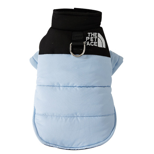 Puppy cotton coat, winter warm down cotton coat, kitten and puppy thickened two-legged traction pet clothing wholesale