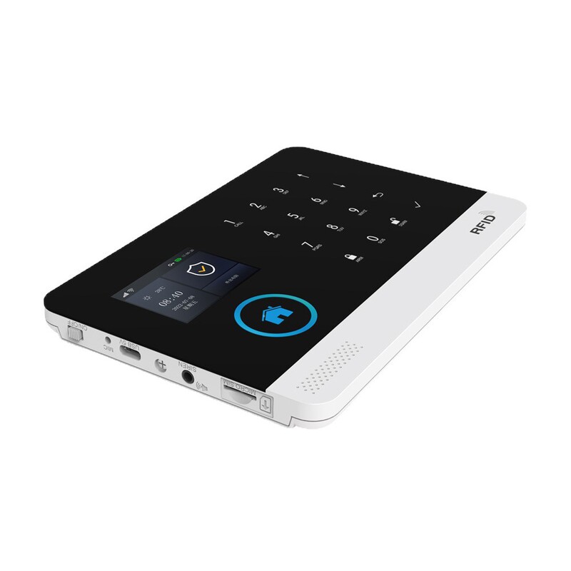 落書きスマートWIFI GSM防犯警報器家庭用無線ダブルネット全タッチカラースクリーン防犯警報ホスト|undefined