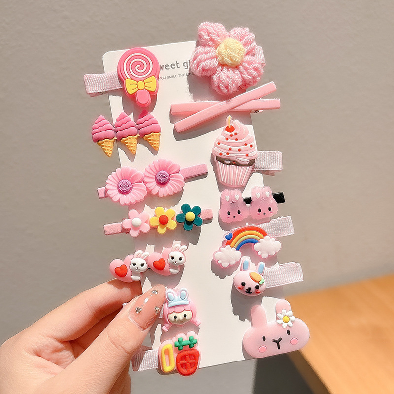 Caricatura curry clip para el cabello lateral de las mujeres clip para el cabello niños lindos clip para el cabello al por mayor