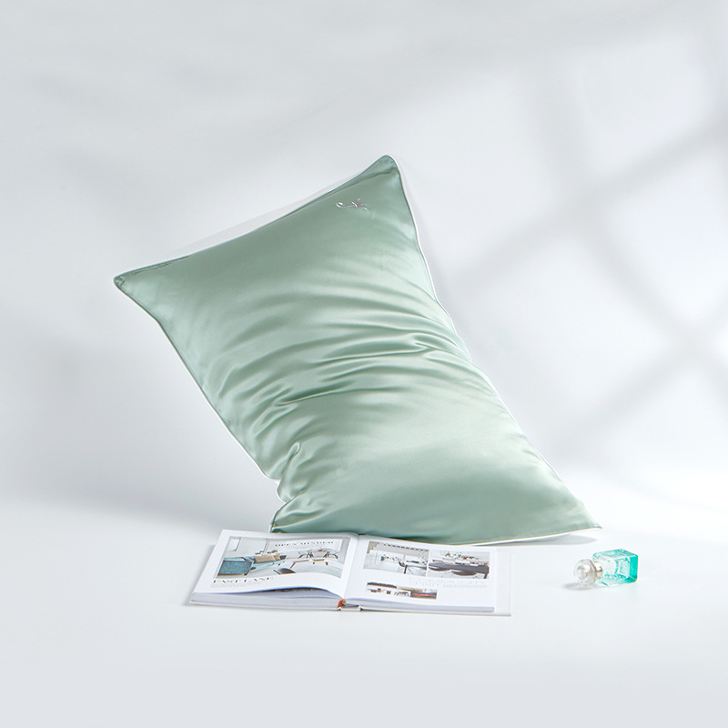 両面シルク100% 绢糸枕カバー19 mベッド枕カバーロゴ枕カバー外国貿易卸売り