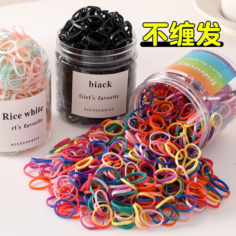 Coleteros de goma para mujer, gruesos y duraderos, bandas elásticas desechables para el cabello, coleteros de alta elasticidad, cuerdas para el cabello duraderas, accesorios para el cabello para mujer.