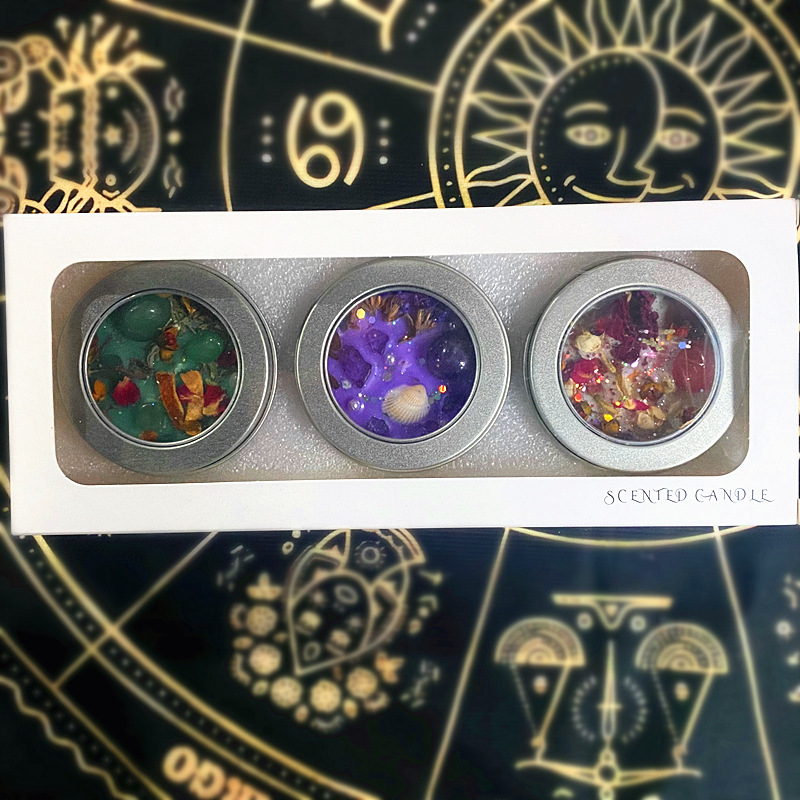 Conchas de flores secas modelado vela hecha a mano piedra de color cera de banana adornos de dormitorio set vela mayorista