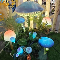 アバターマッシュルームランプはアバターシーンライトを作成します夜景発光ガラス繊維樹脂ランプキノコ彫刻