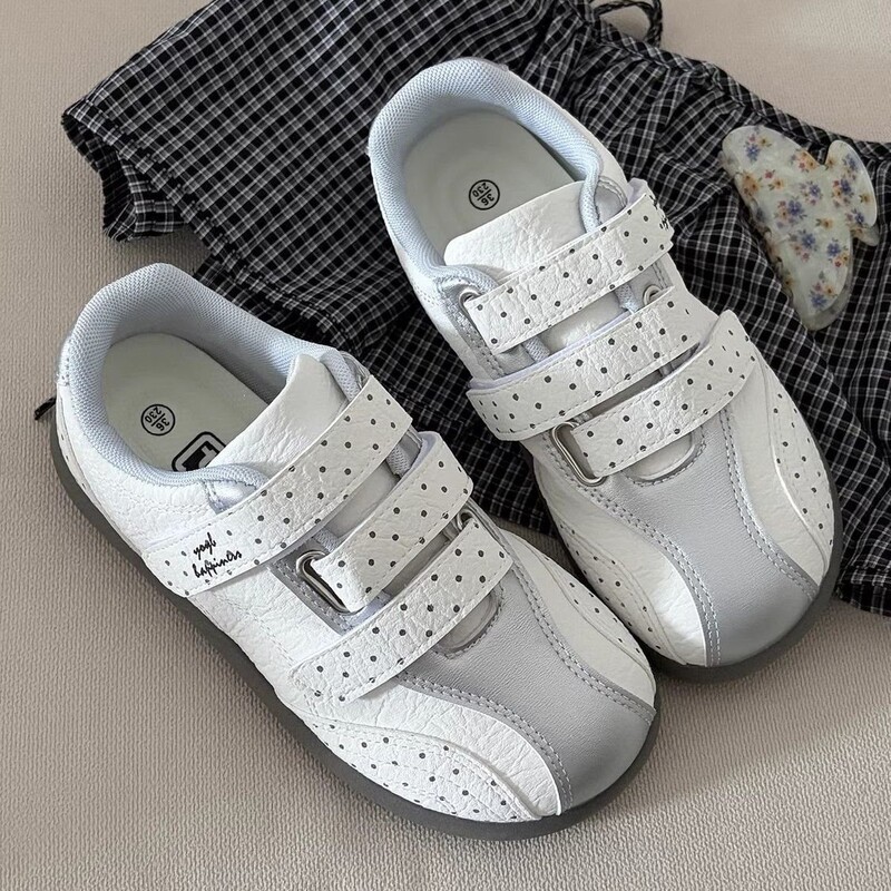 White Velcro Casual Shoes, Comfortable and Versatile, 2026 New Versatile Student White Shoes, Spring Sports Sneakers
