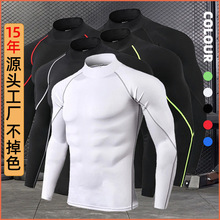 高领健身服男士秋冬季加绒保暖PRO紧身衣篮球训练跑步打底运动服