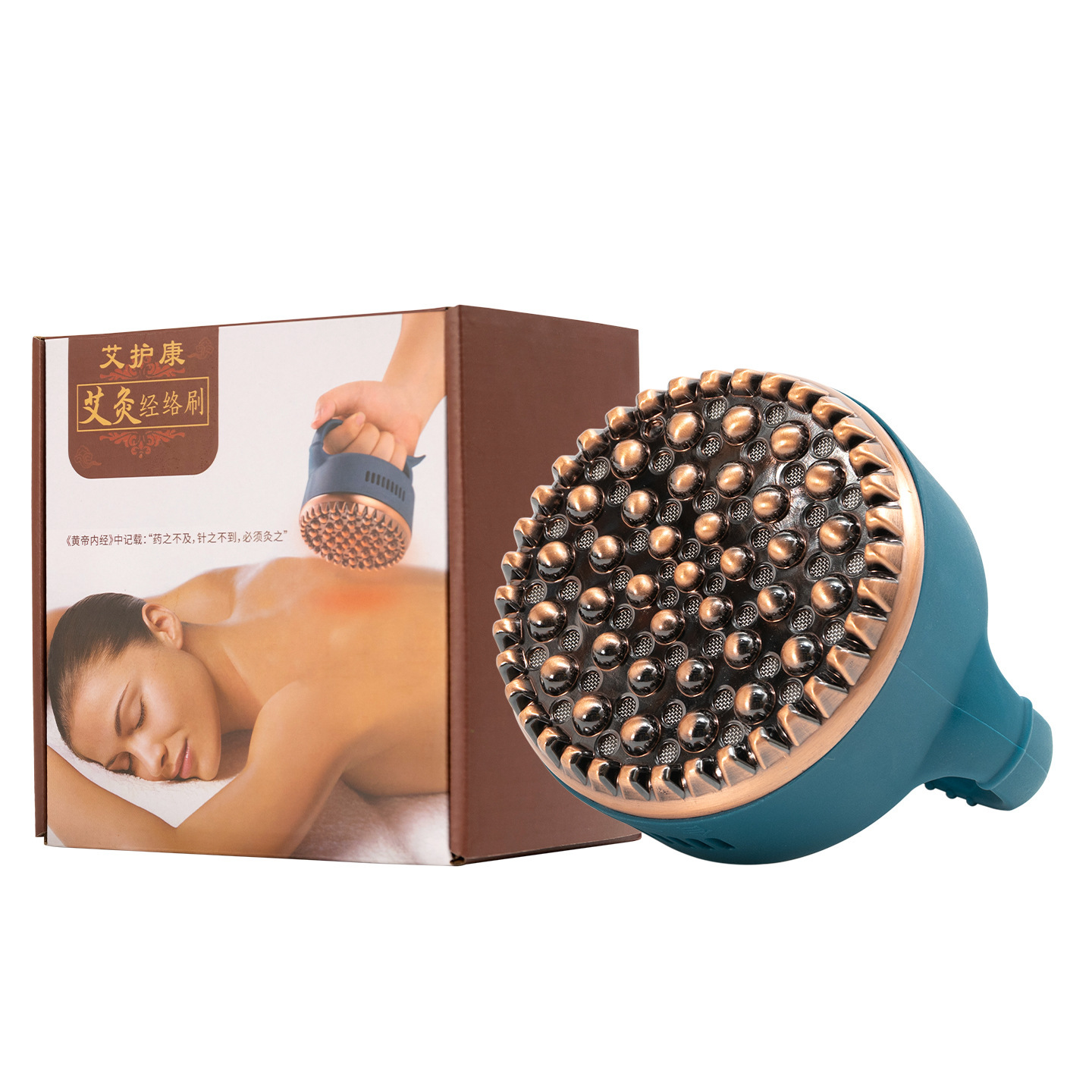 Moxa Meridian Brush Metal Gua Sha Massage Tool for Back and Abdominal Wellness Gift Box key features