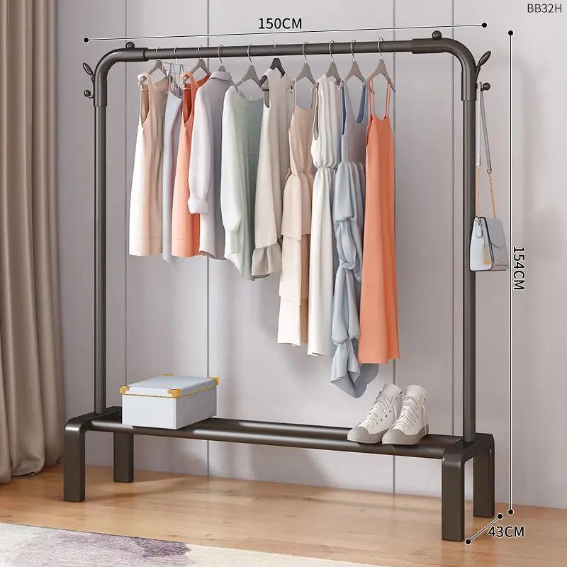 percha de ropa tipo piso para uso doméstico de alto grado colgar prendas de ropa rack varilla telescópica especial para balcón edredón