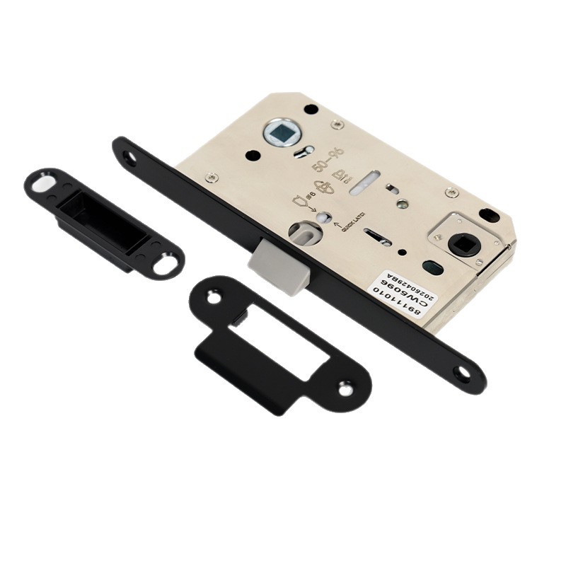 Personalización de comercio exterior 5096 cuerpo de cerradura de succión magnética de baño cerradura de puerta silenciosa cuerpo de cerradura de cerradura dividida accesorios de cerradura de puerta interior de lujo ligero