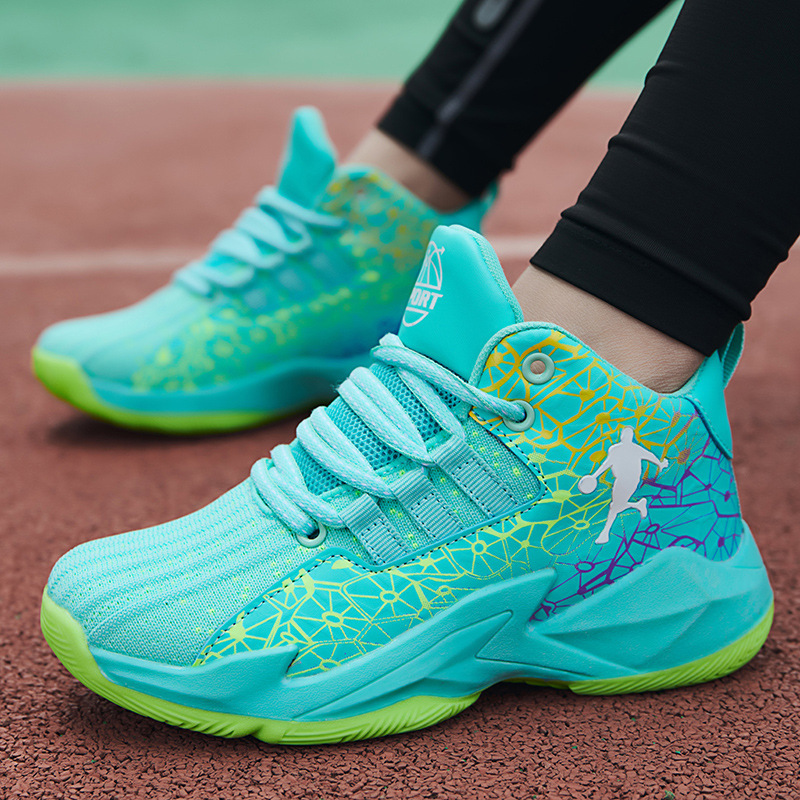 Cross-Border Youth Basketball Shoes Men's High-Top Mesh Breathable Non-Slip Wear-Resistant Student Practical Sneakers Children's Sports Shoes Women Cross-Border Youth Basketball Shoes Men's High-Top Mesh Breathable Non-Slip Wear-Resistant Student Practical Sneakers Children's Sports Shoes Women