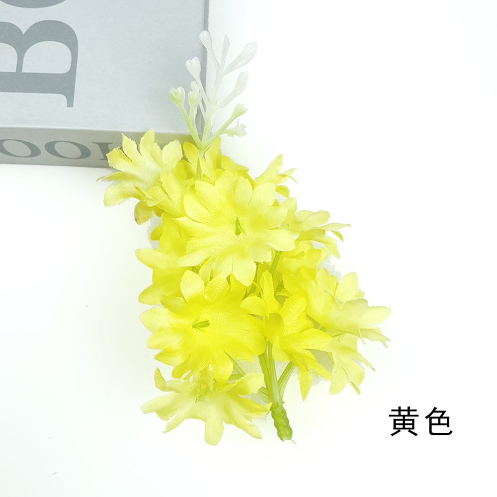 Simulación de flores de hintión flor de lavanda flor artificial DIY accesorios de flores de pinzas minorías paquete de material de tocado