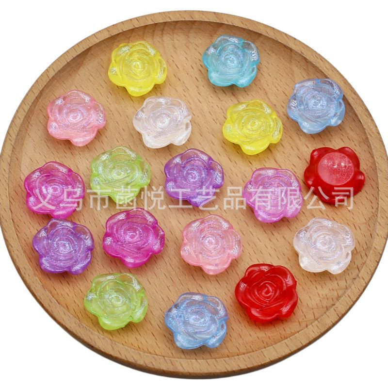 New Mermaid Princess Colorful Luminous Rose DIY 3D Rose Decoration Nail Tips Hair Clips Shoe Buckles Beaded Accessories New Mermaid Princess Colorful Luminous Rose DIY 3D Rose Decoration Nail Tips Hair Clips Shoe Buckles Beaded Accessories