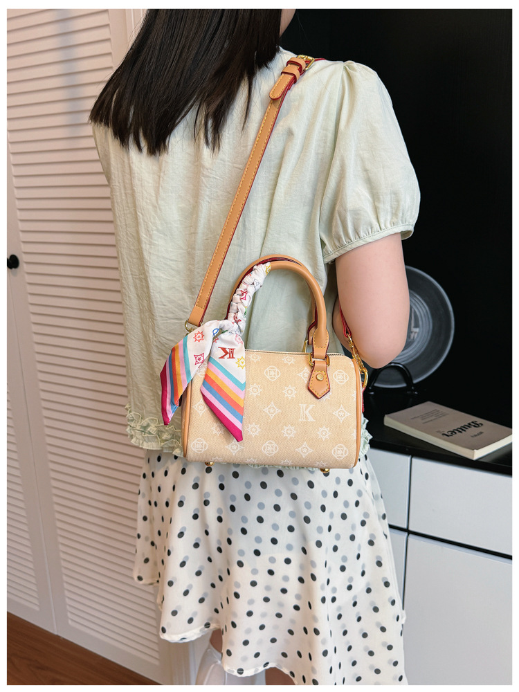 Neuer Stil Boston Bedruckte Kissentasche für Damen Vielseitige Einzel-Schulter Crossbody-Tasche Weiche PU-Leder Damenhandtasche für den Täglichen Gebrauch – Detail 10