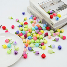 仿真小玫瑰花苞Q拇指花朵婚礼布置桌花装饰头饰簪花制作手工材料