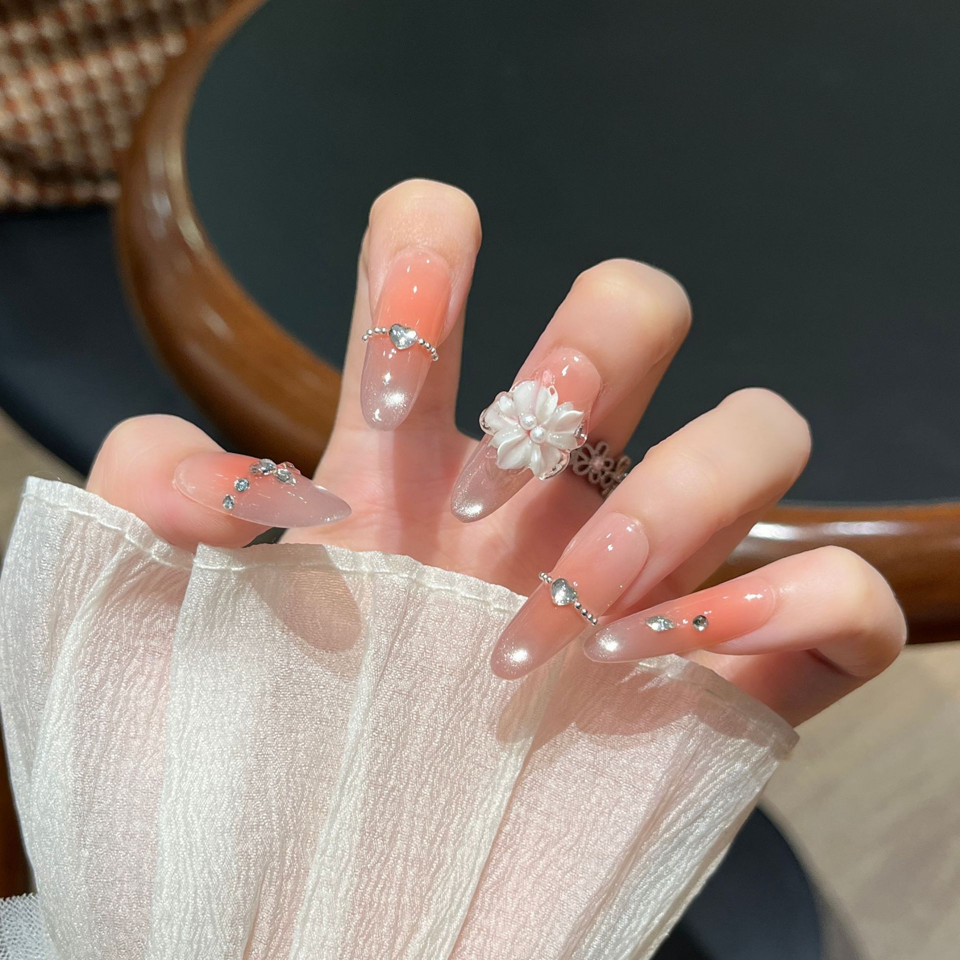 Manual pura manicura ojo de gato para usar uñas nuevas uñas falsas parches de manicura desmontables ins puro deseo de viento