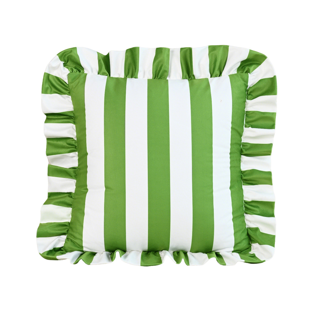 Cross-border ins rayas coreanas holandesas de loto falda almohada de tela para el hogar decoración americana sofá funda de almohada