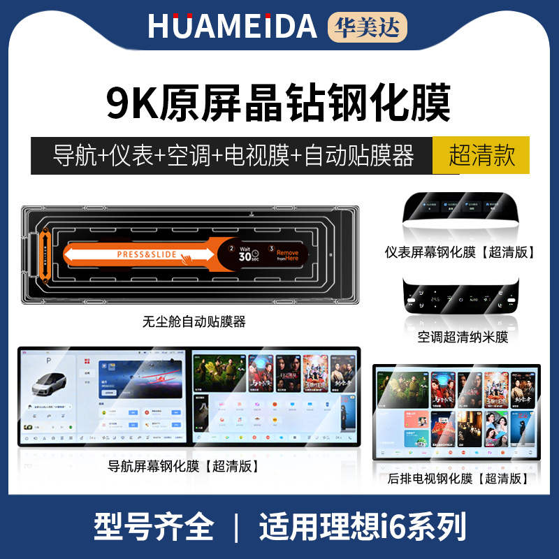 Car interior film — Li Auto for Li Auto i6 - automatic-film-applicator-navigation-instrument-panel-tv-ultra-clear-rear-air-conditioning-ultra-clear-for-li-auto-i6
