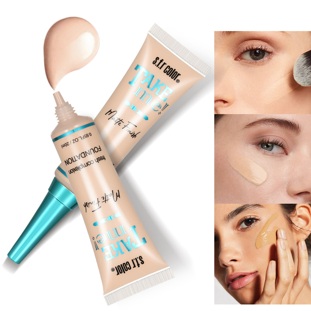 Fábrica personalizada directa s.f.r color mate impermeable a prueba de sudor maquillaje no es fácil quitar el maquillaje base líquida manguera
